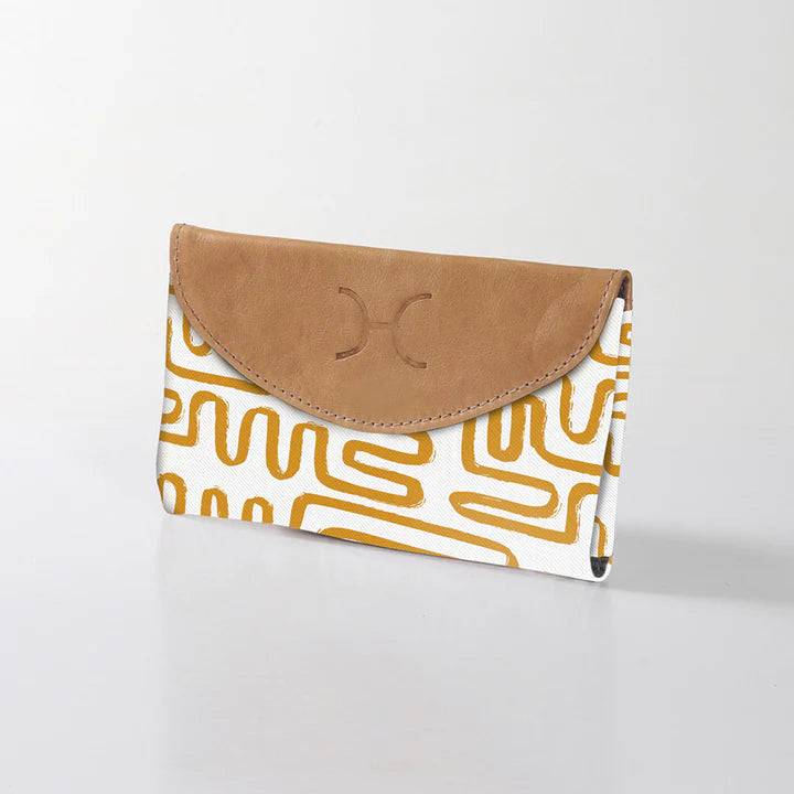 Ladies Purse Laminated Fabric - Geo - Sand