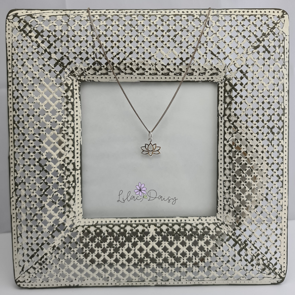 Lotus Sterling Silver Pendant - Style 2