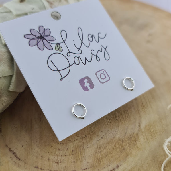 Sterling Silver Open Circle Stud Earrings