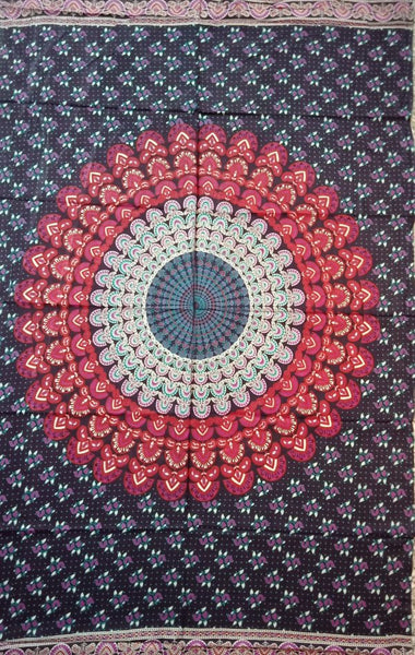 Purple Peacock Flower Rayon Sarong