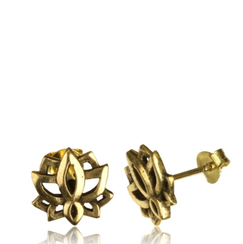 Brass Lotus Studs