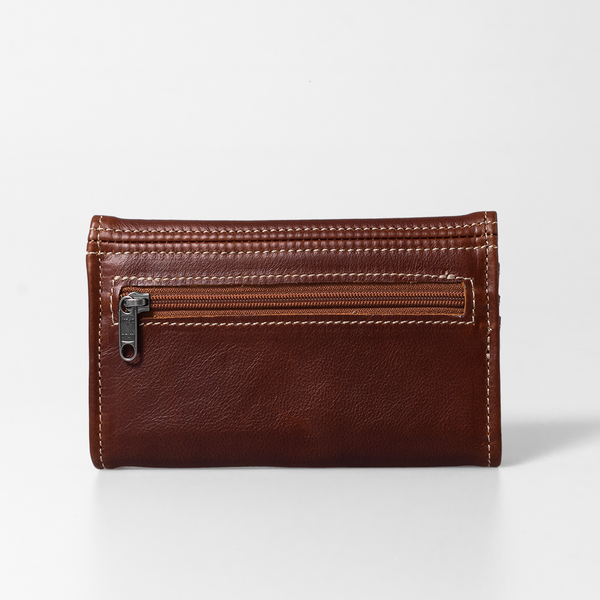Ladies Leather Purse - Tobacco