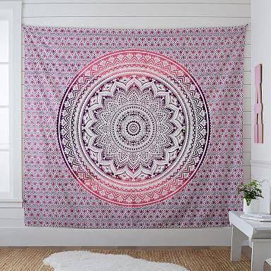 Pink/Purple Ombre Queen Mandala Throw