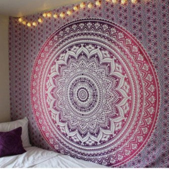 Pink/Purple Ombre Queen Mandala Throw