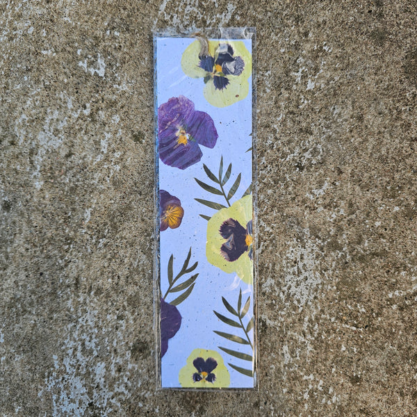 Pansy Love - Growing Paper Bookmark