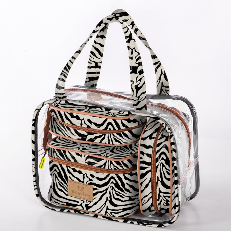 Cosmetic MAXI Bag Set Laminated Fabric - Nomad Stripe - Pitch