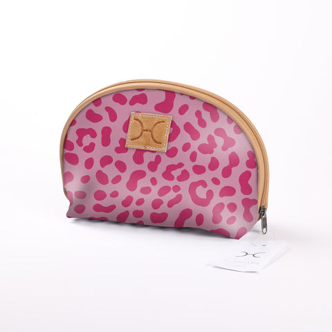 Big Mouth Bag - Laminated Fabric - Cheetah - Pink
