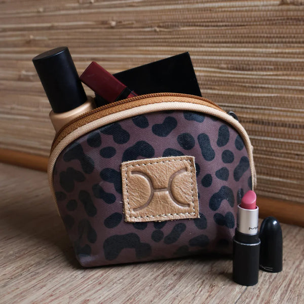 Makeup Bag Laminated Fabric - Checker - Preppy