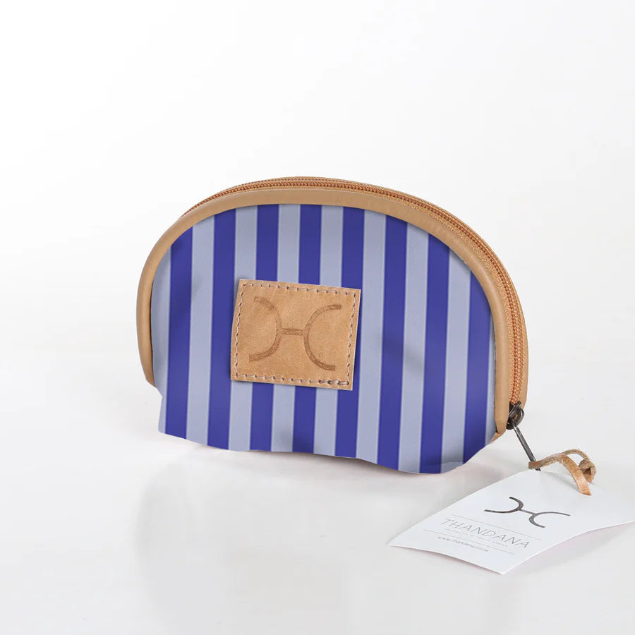 Makeup Bag Laminated Fabric - Linear - Jet