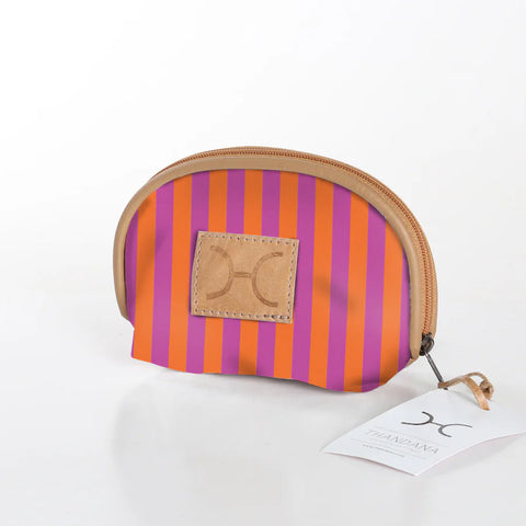 Makeup Bag Laminated Fabric - Linear - Preppy