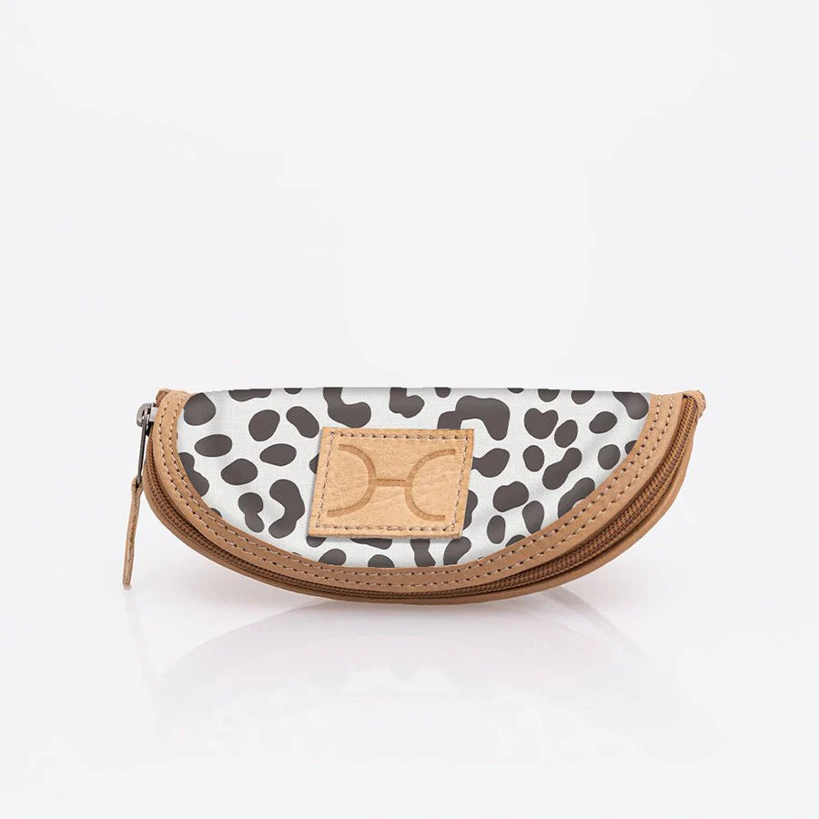 Glasses Case | Laminated Fabric - Cheetah - White