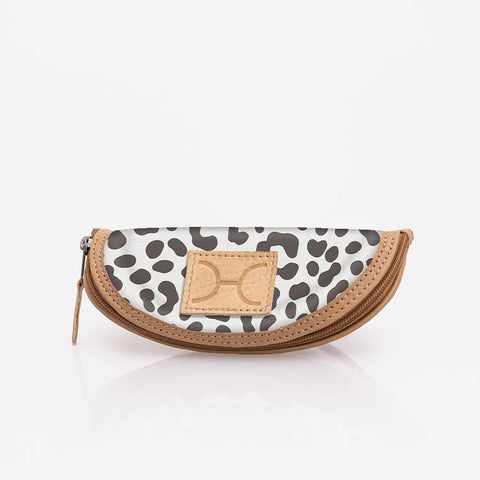 Glasses Case | Laminated Fabric - Cheetah - White