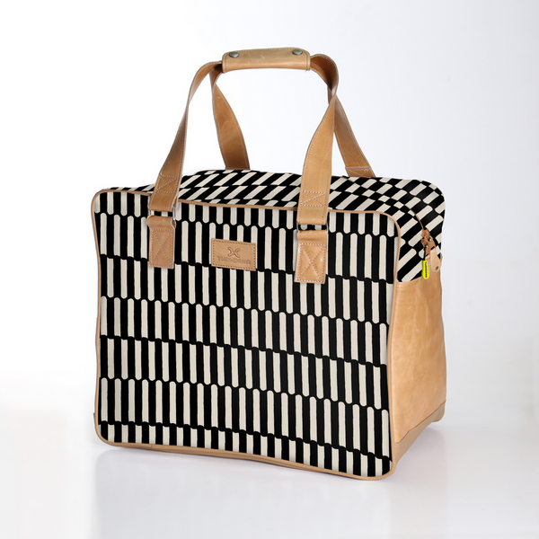 Large Weekender Luggage | Laminated Fabric with Genuine Leather - Indie - Pitch