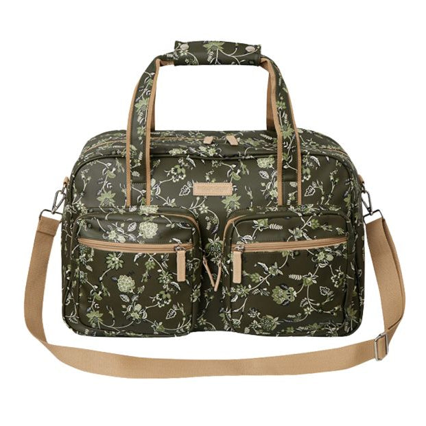 SoGood-Candy Weekender Bag - Green Floral