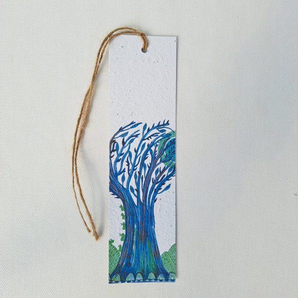 Blue Tree - Growing Paper Bookmark