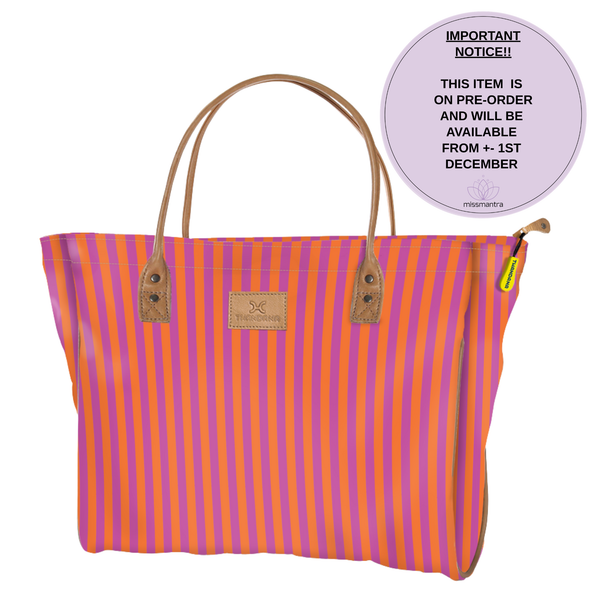 Utility Shopper Bag - Linear - Preppy