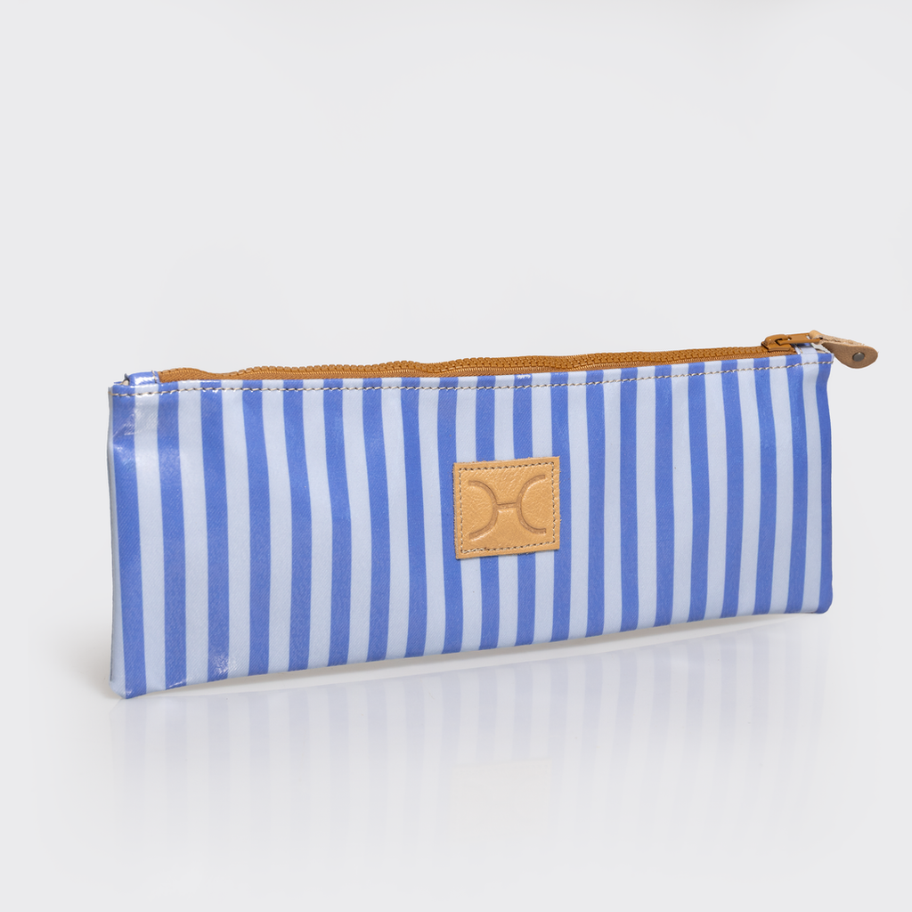 Kids Doodle Pencil Pouch | Laminated Fabric - Linear - Jet