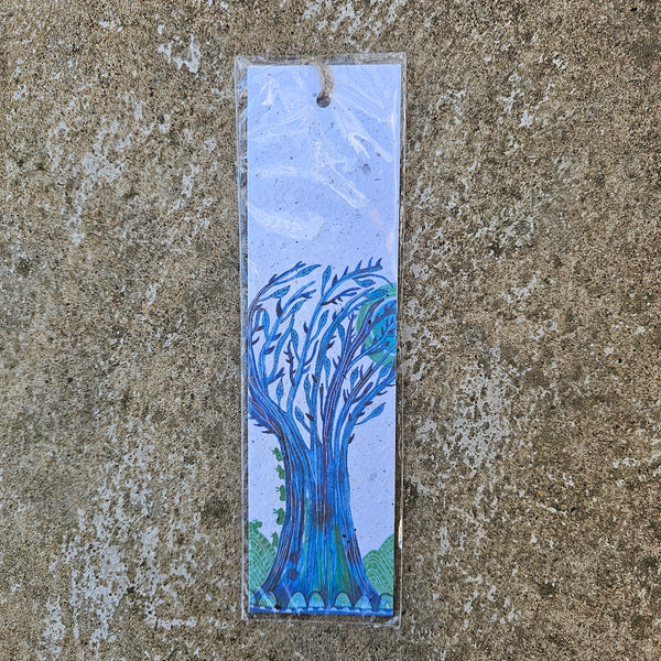 Blue Tree - Growing Paper Bookmark
