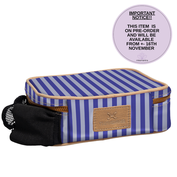 Snack Pack | Laminated Fabric with Genuine Leather - Linear - Jet
