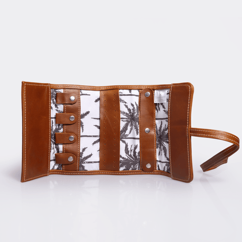 Jewellery Wrap - Toffee Leather - Palm Neutral