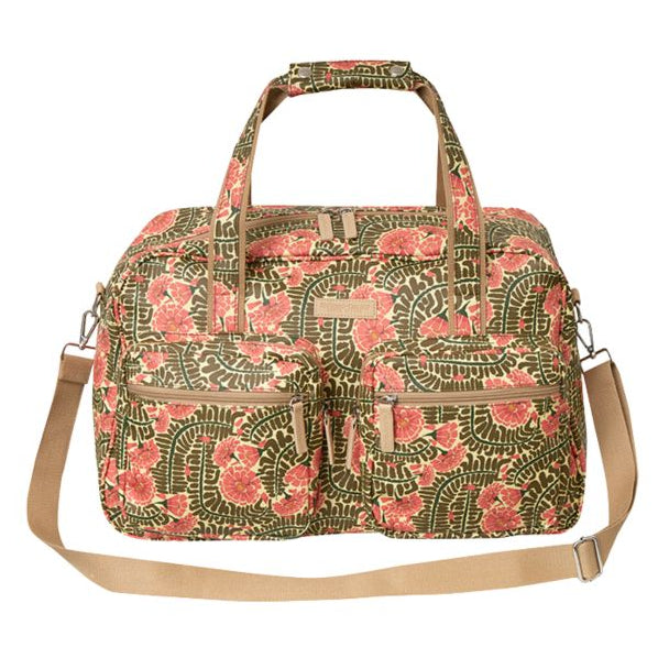 SoGood-Candy Weekender Bag - Pink Floral Fern
