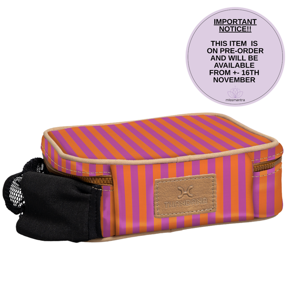 Snack Pack | Laminated Fabric with Genuine Leather - Linear - Preppy