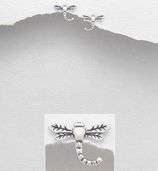 Dragonfly - Sterling Silver Stud Earrings