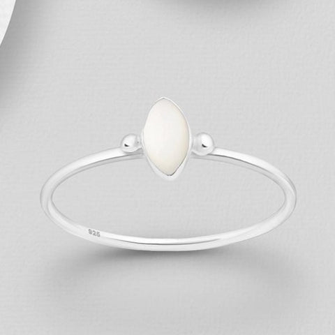 Marquise Shell Sterling Silver Ring