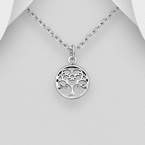 Tiny Tree of Life Sterling Silver Pendant