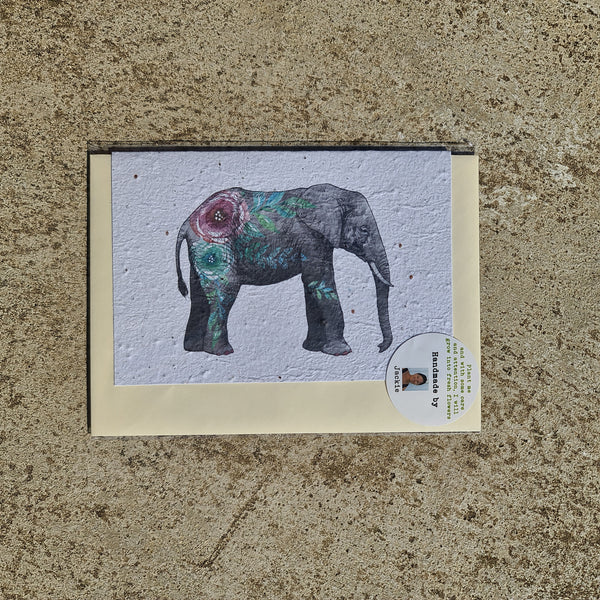 Elephant - Growing Paper Greeting Card