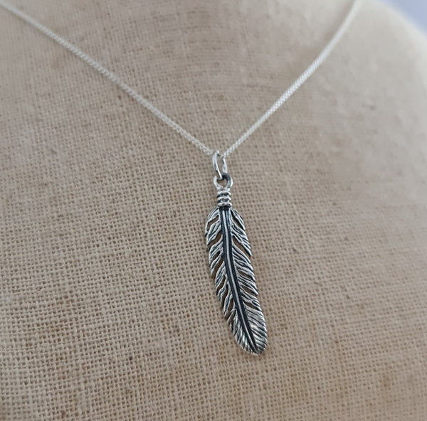 Feather Sterling Silver Pendant