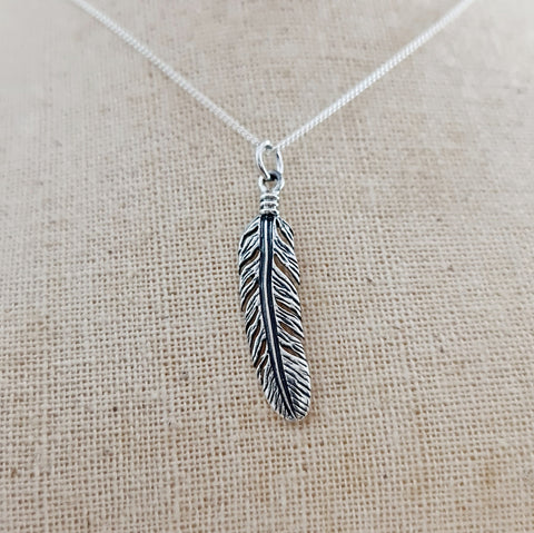 Feather Sterling Silver Pendant