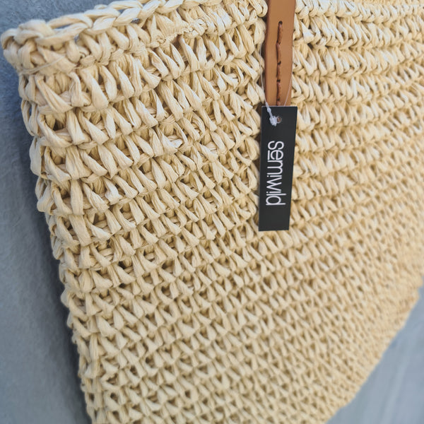 Crochet Basket Bag - Cream