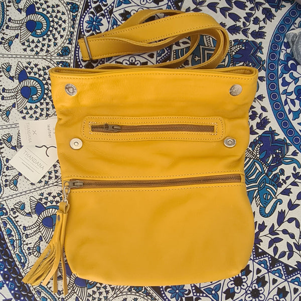 Erica Leather Handbag - Mustard