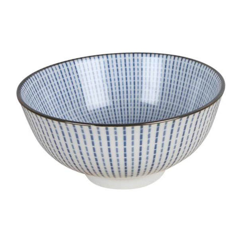 Blue Striped Ceramic Bowl