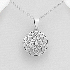 Flower of Life Sterling Silver Pendant
