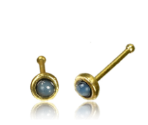 Brass Nose pin with moonstone