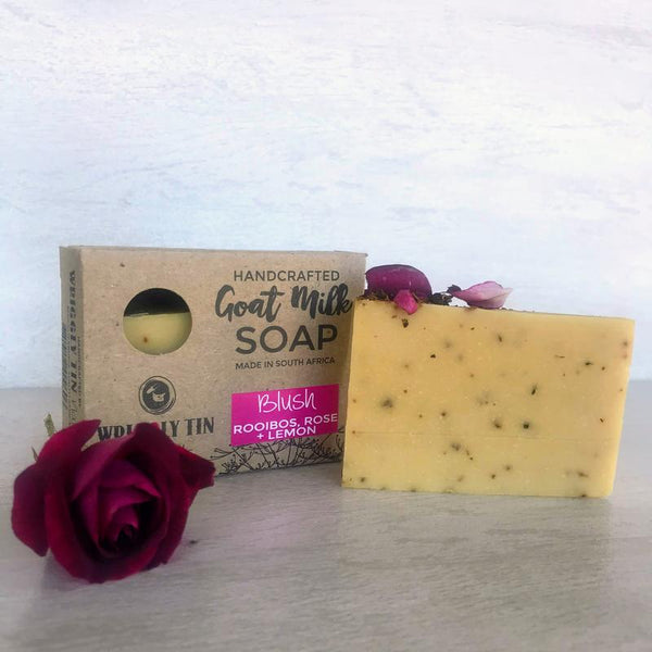 BLUSH - Hempseed, Rooibos, Rose + Lemon Goat Milk Soap