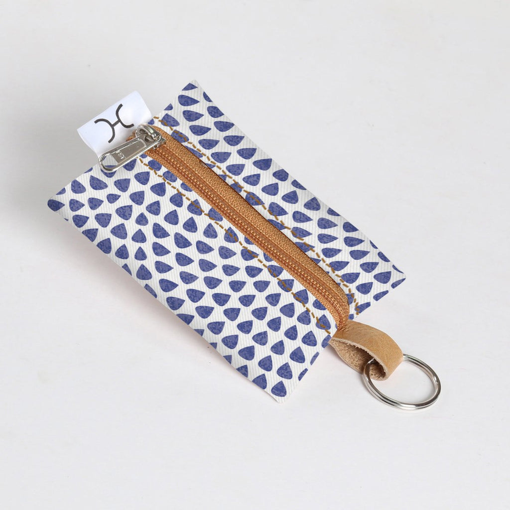 Key Ring Laminated Fabric - Scale Away with me - Blue