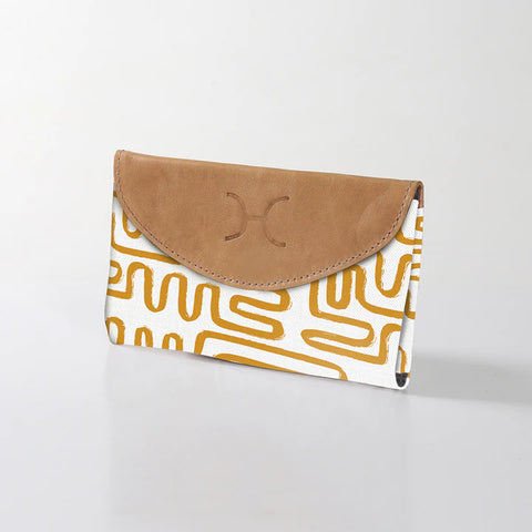 Ladies Wallet Laminated Fabric - Geo - Sand