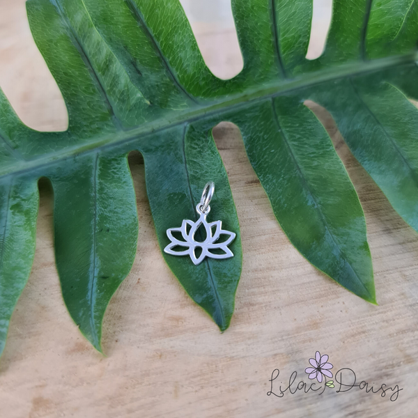Lotus Sterling Silver Pendant - Style 2