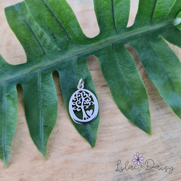 Tree of Life Heart Sterling Silver Pendant