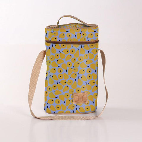 Wine Cooler Double Carry Bag - Laminated Fabric - Gerry Pear - Ocean
