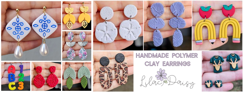 Lilac Daisy Polymer Clay